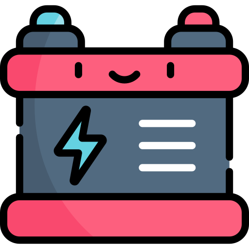 Зарядка аккумулятора Kawaii Lineal color иконка