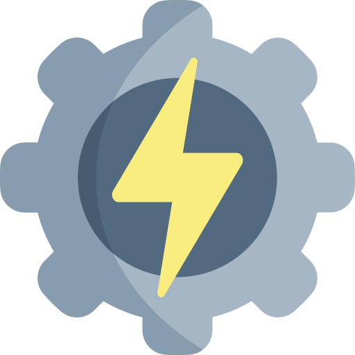energía Kawaii Flat icono