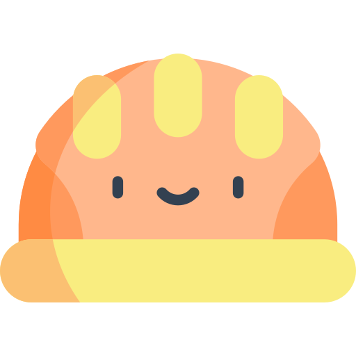 Security helmet Kawaii Flat icon