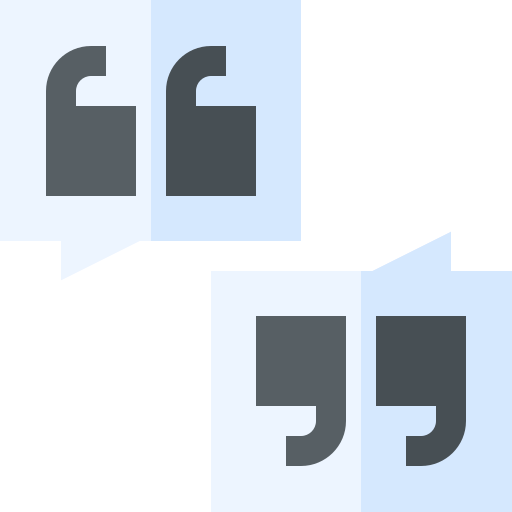 인용 부호 Basic Straight Flat icon