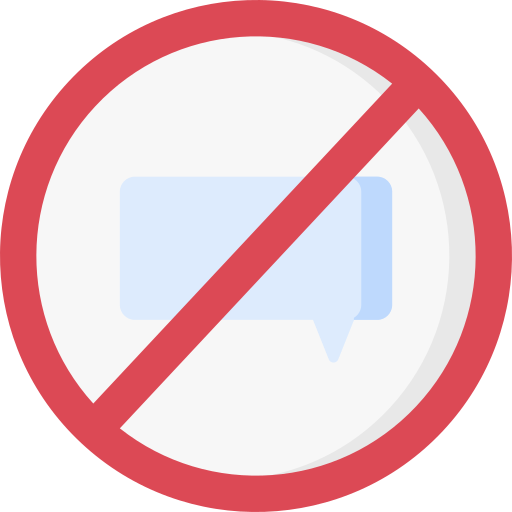 No talking Special Flat icon
