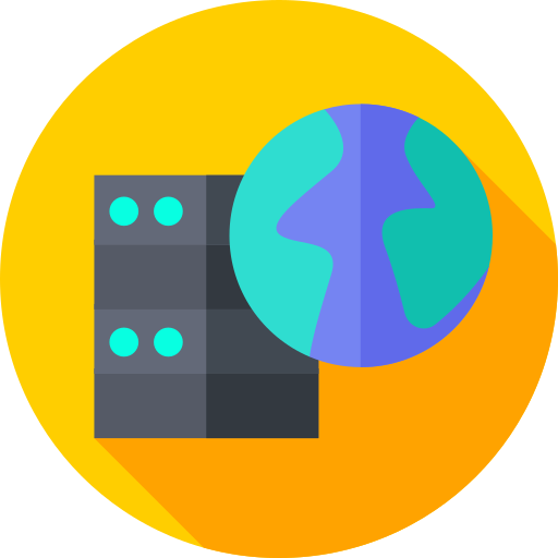 データベース Flat Circular Flat icon
