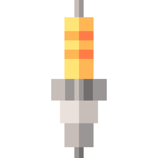 Spark plug Basic Straight Flat icon