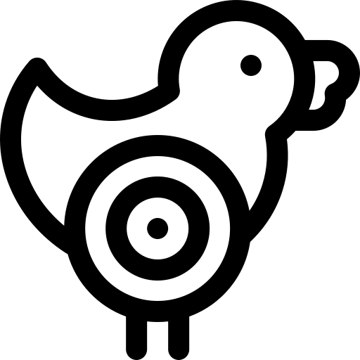 strzelanie do kaczek Basic Rounded Lineal ikona