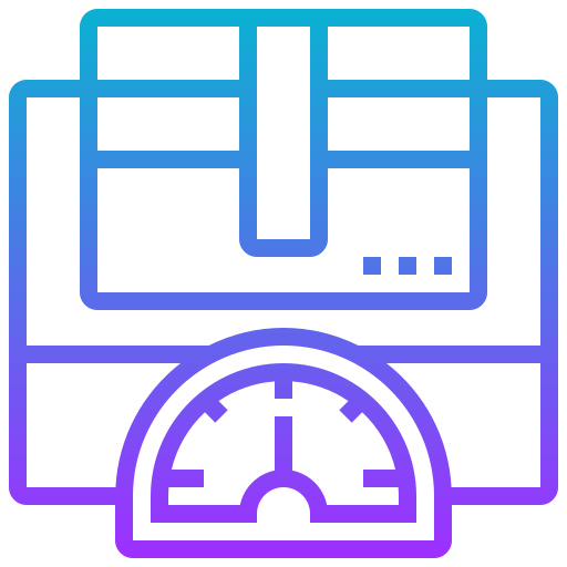 pesage de livraison Meticulous Gradient Icône