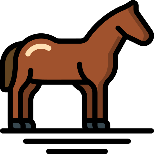 caballo Basic Miscellany Lineal Color icono
