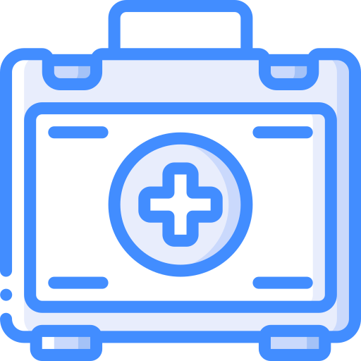 First aid kit Basic Miscellany Blue icon