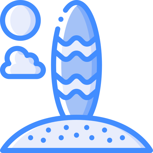 Surfboard Basic Miscellany Blue icon