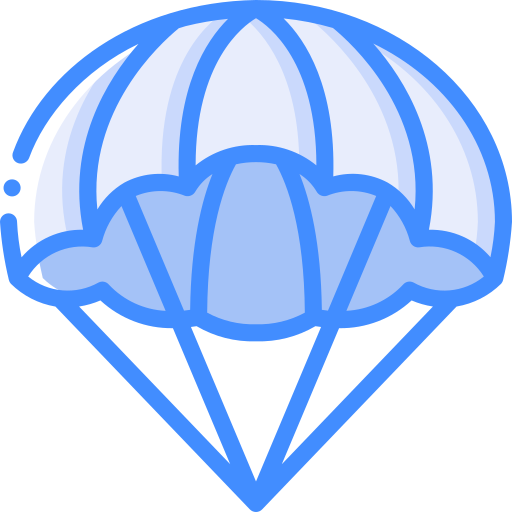 Parachuting Basic Miscellany Blue icon