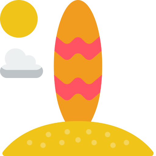 サーフボード Basic Miscellany Flat icon