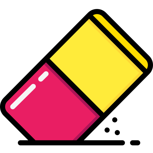 Eraser Basic Miscellany Lineal Color icon