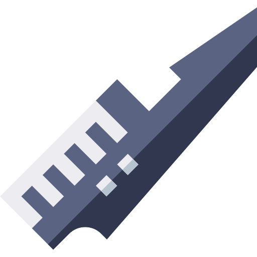 keytar Basic Straight Flat ikona