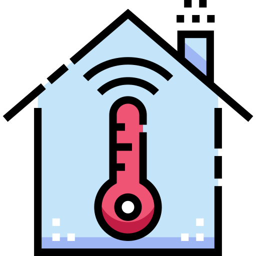 control de temperatura Detailed Straight Lineal color icono