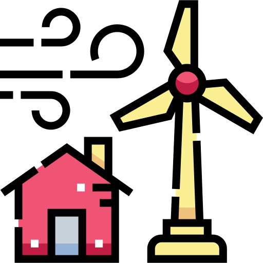 turbina wiatrowa Detailed Straight Lineal color ikona