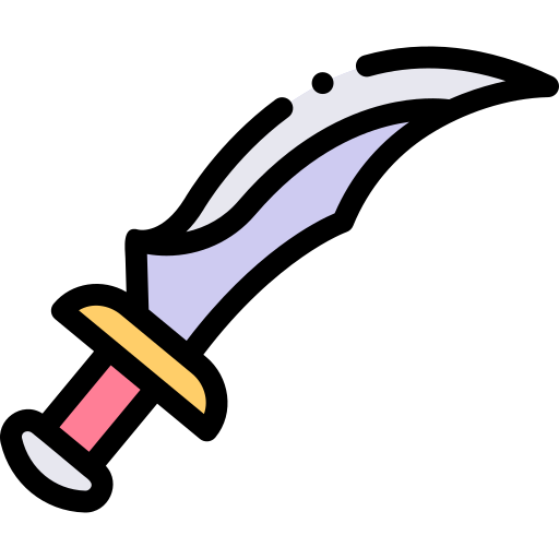 Sword Detailed Rounded Lineal color icon