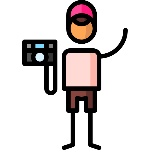 Camera Puppet Characters Lineal Color icon
