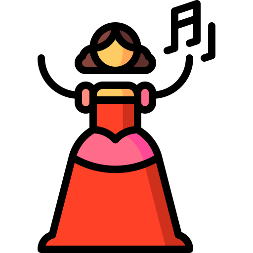 Opera Puppet Characters Lineal Color icon