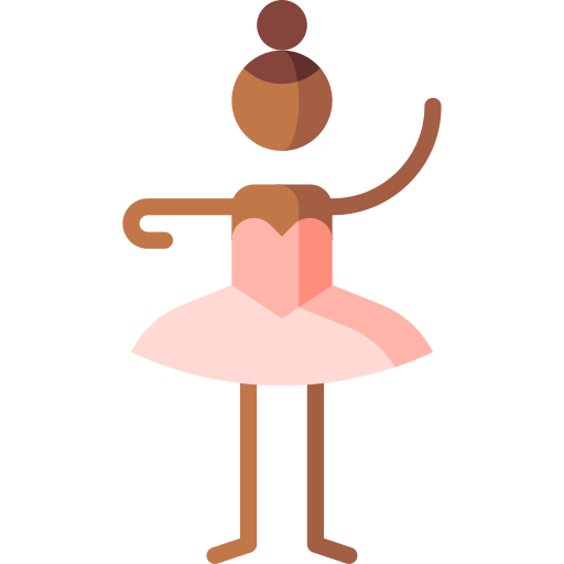 ballerino Puppet Characters Flat icona