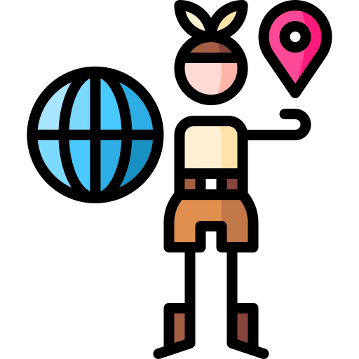 Geography Puppet Characters Lineal Color icon