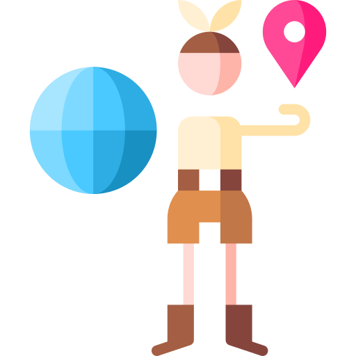 Geography Puppet Characters Flat icon
