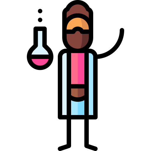 Chemistry Puppet Characters Lineal Color icon