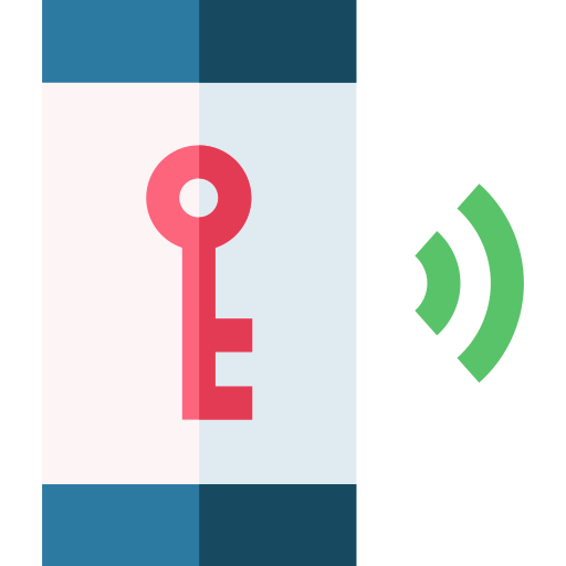 llave inteligente Basic Straight Flat icono