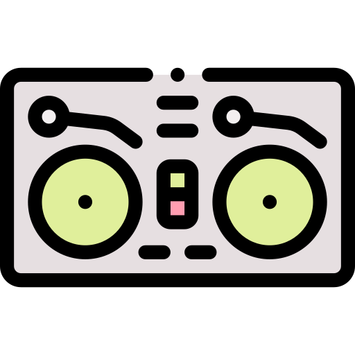 dj 믹서 Detailed Rounded Lineal color icon