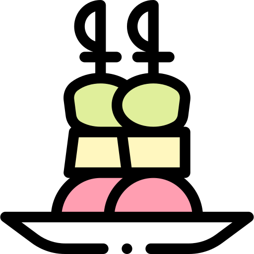 カナッペ Detailed Rounded Lineal color icon