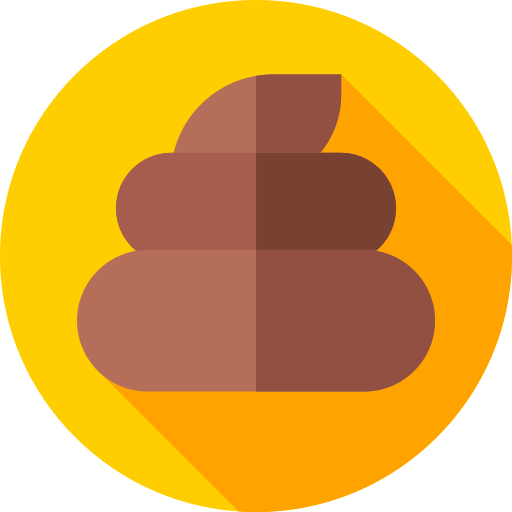 poop Flat Circular Flat icon
