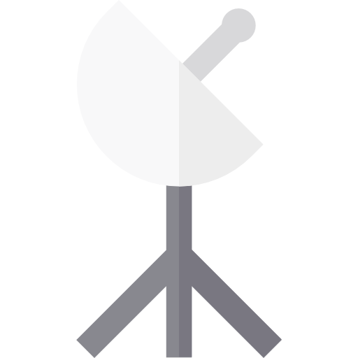 위성 접시 Basic Straight Flat icon