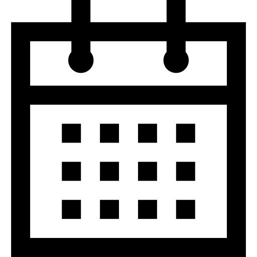 calendario Basic Straight Lineal icono