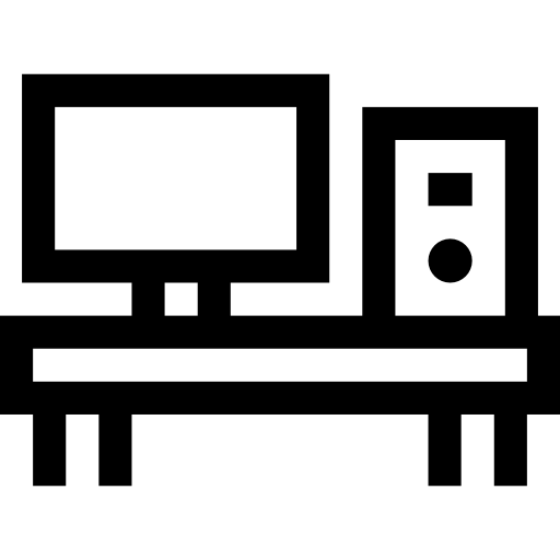 computer Basic Straight Lineal icona