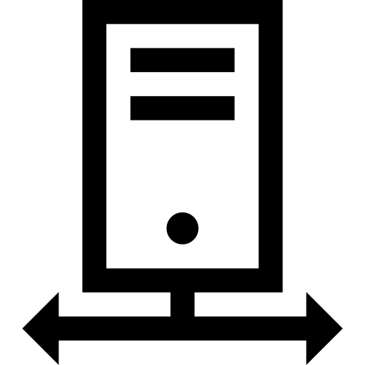 server Basic Straight Lineal icona