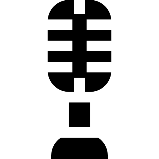 mikrofon Basic Straight Filled icon