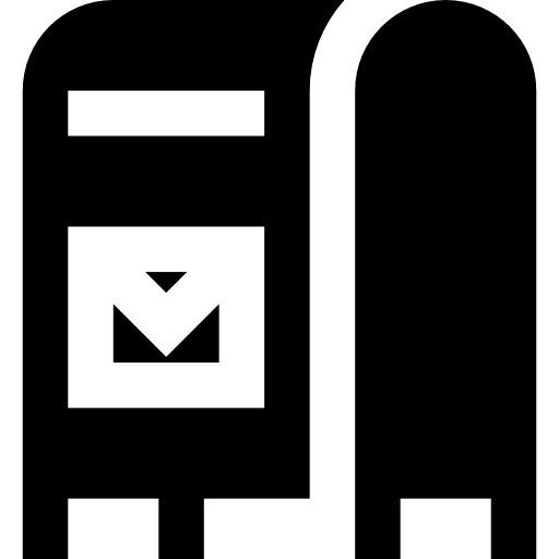 postbus Basic Straight Filled icoon