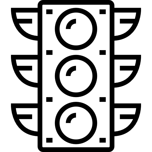 semáforo Detailed Straight Lineal icono
