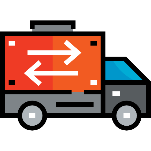 Delivery truck Detailed Straight Lineal color icon