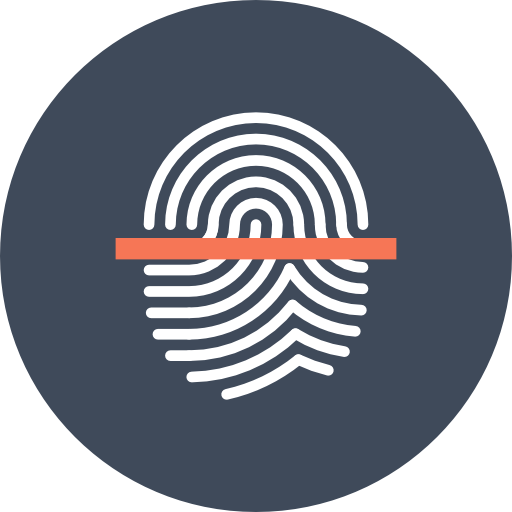 Fingerprint scan Maxim Basinski Premium Circular icon