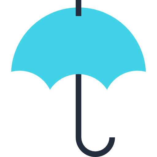 paraplu Maxim Flat Two Tone Linear colors icoon
