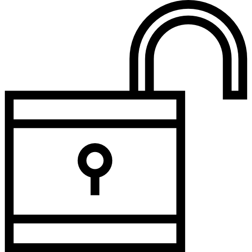 Open padlock Maxim Flat Lineal icon