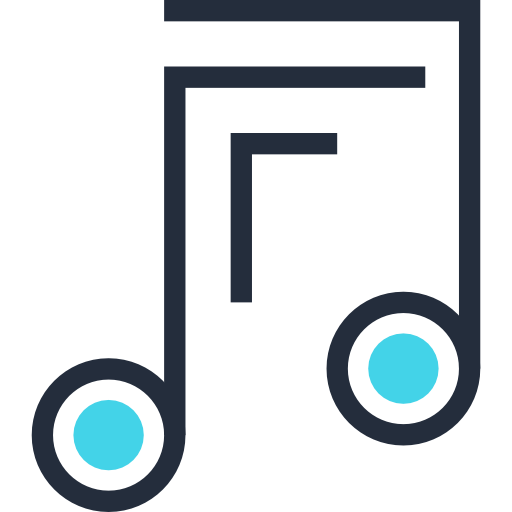 nota musical Maxim Flat Two Tone Linear colors icono
