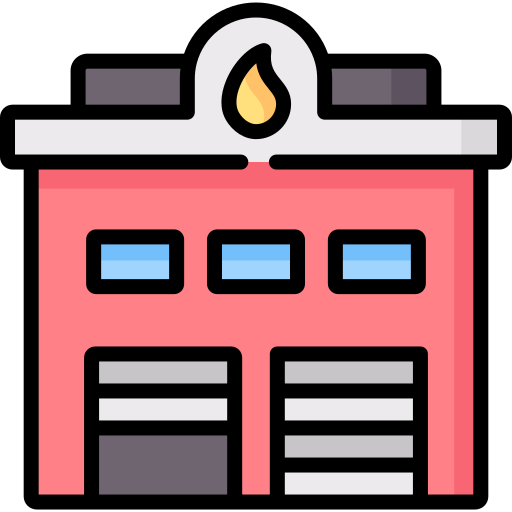 caserma dei pompieri Special Lineal color icona