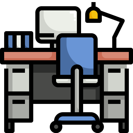 Desk Justicon Lineal Color icon