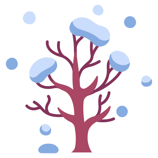 zimowe drzewo MaxIcons Flat ikona