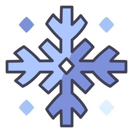 flocon de neige MaxIcons Lineal color Icône