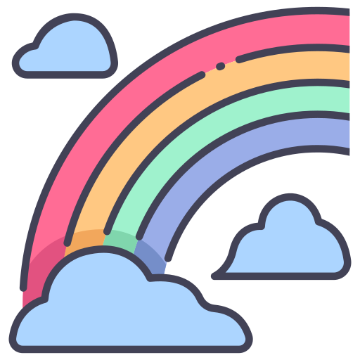 arco iris MaxIcons Lineal color icono