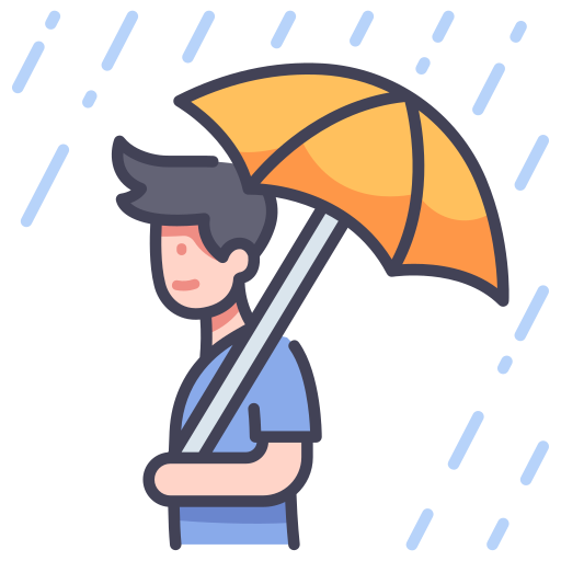雨の日 MaxIcons Lineal color icon