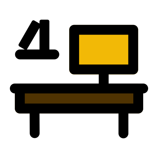 사무실 테이블 Generic Outline Color icon