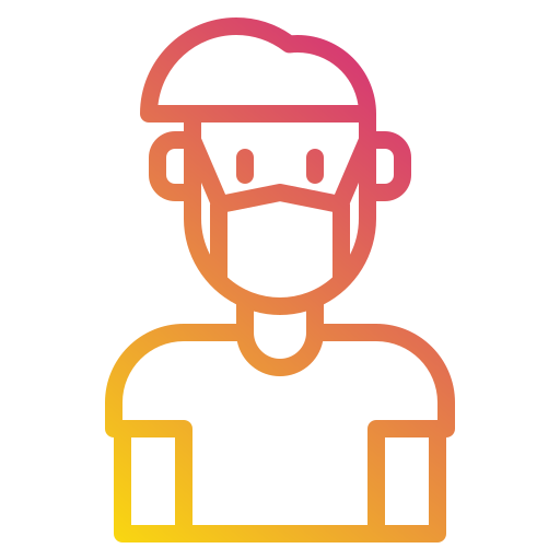 Man Payungkead Gradient icon