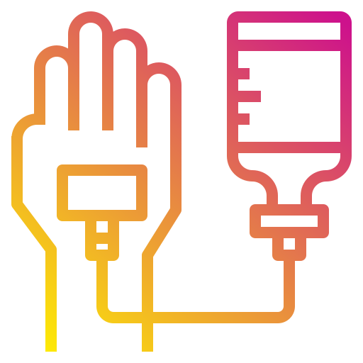 Intravenous saline drip Payungkead Gradient icon